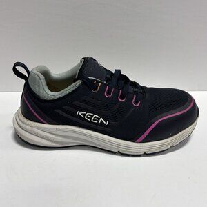 Keen Women’s Minneapolis Black/Blue Composite Toe Sneakers, Size 9 M